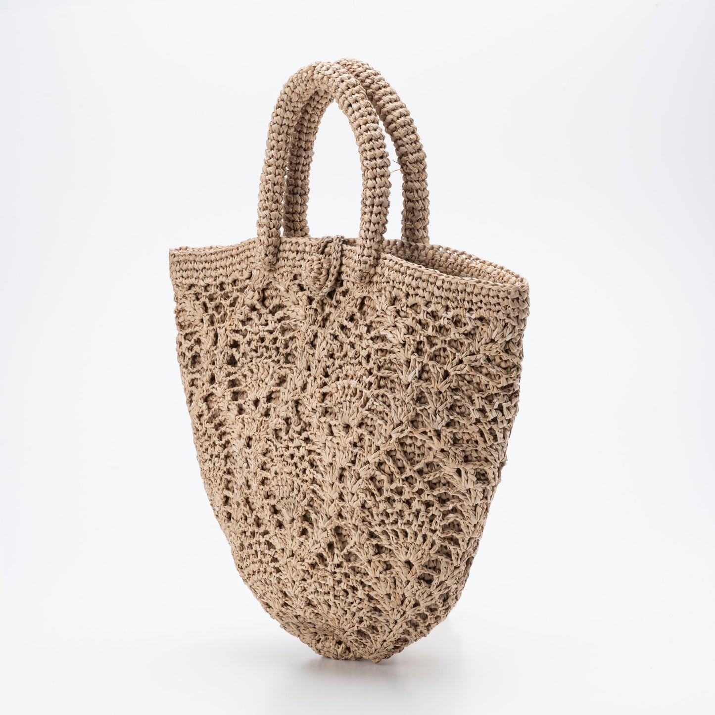 Hand Crochet Raffia Bag - PINEAPPLE (Chocolate)