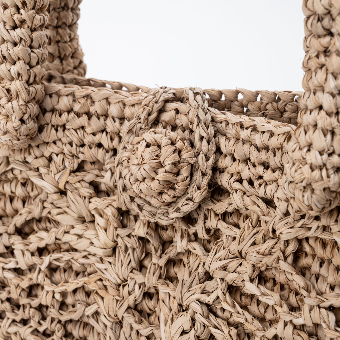 Hand Crochet Raffia Bag - PINEAPPLE (Chocolate)