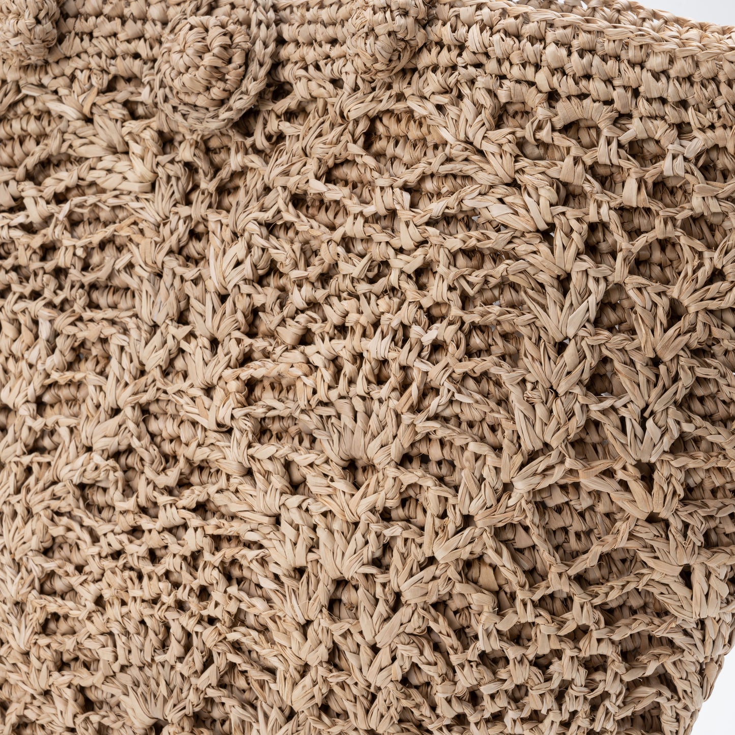 Hand Crochet Raffia Bag - PINEAPPLE (Chocolate)