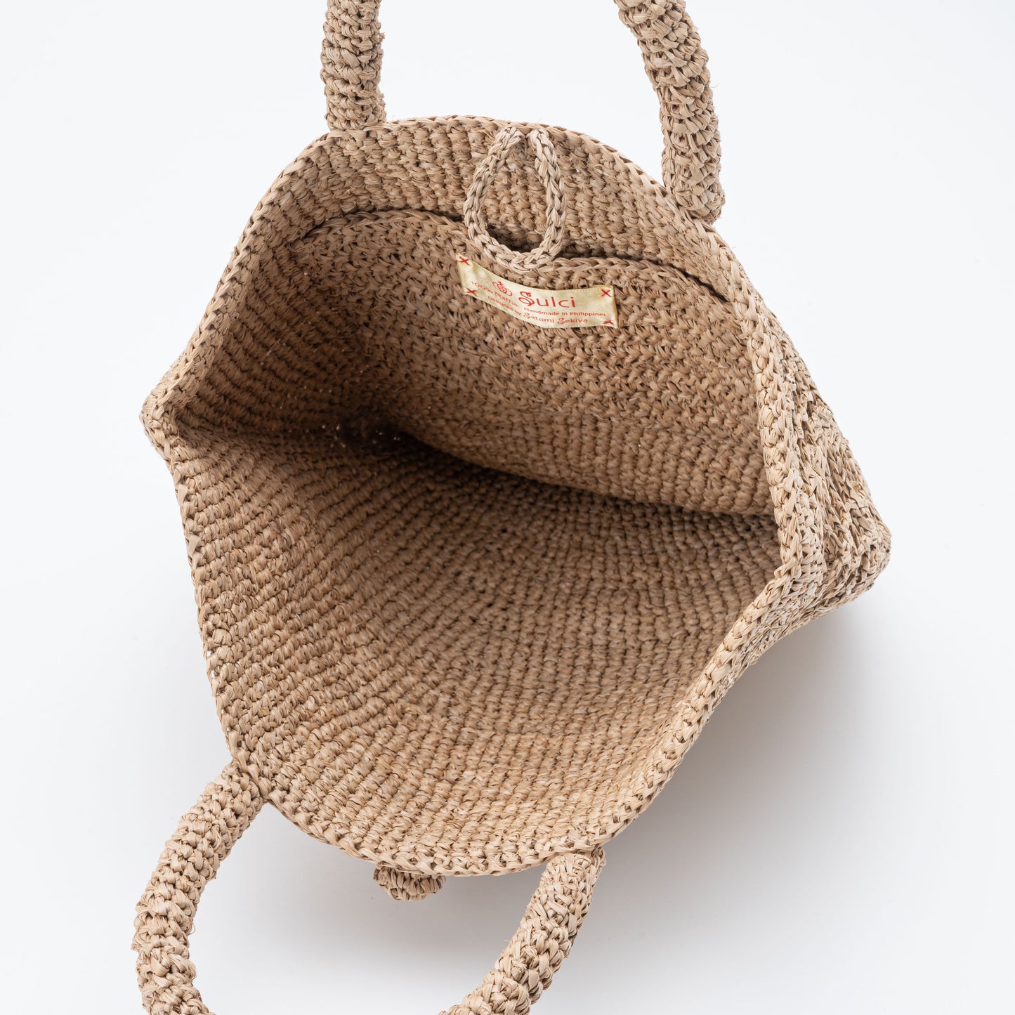 Hand Crochet Raffia Bag - PINEAPPLE (Chocolate)