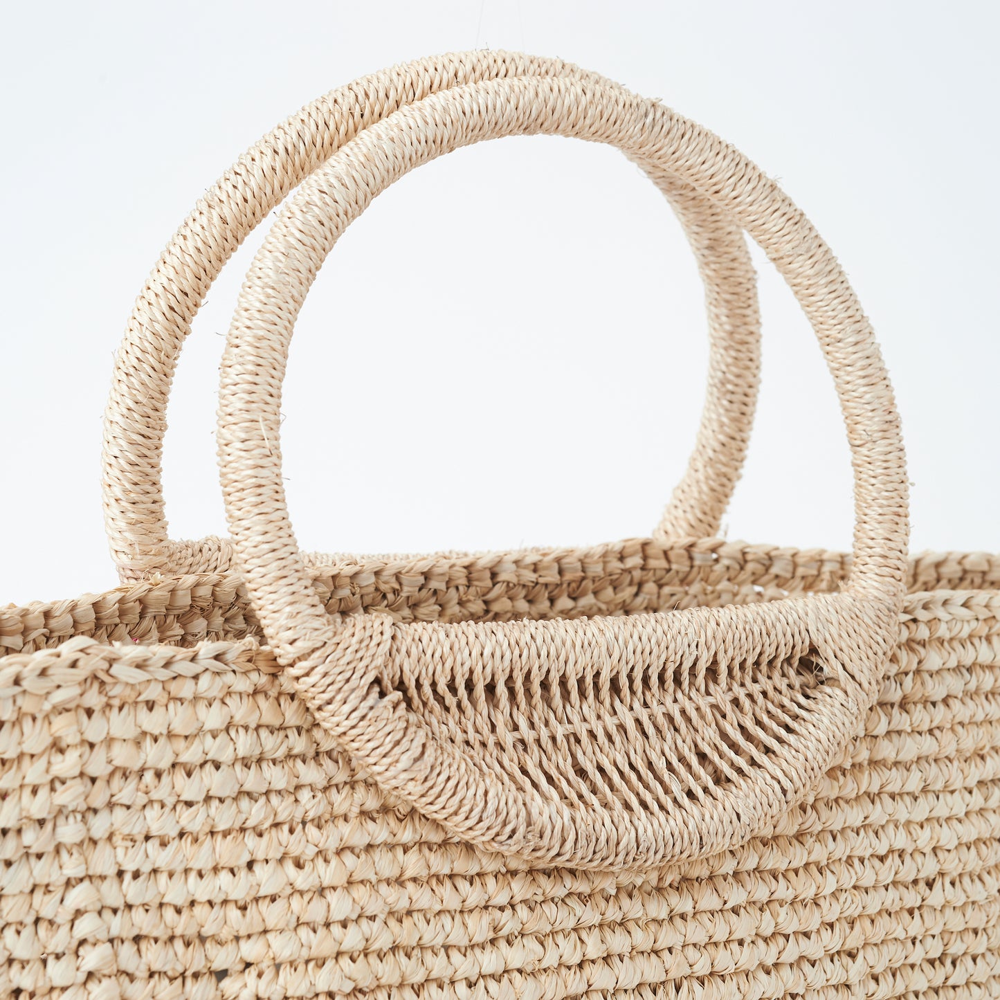 Hand Crochet Raffia Bag - POMPOM (Warm)