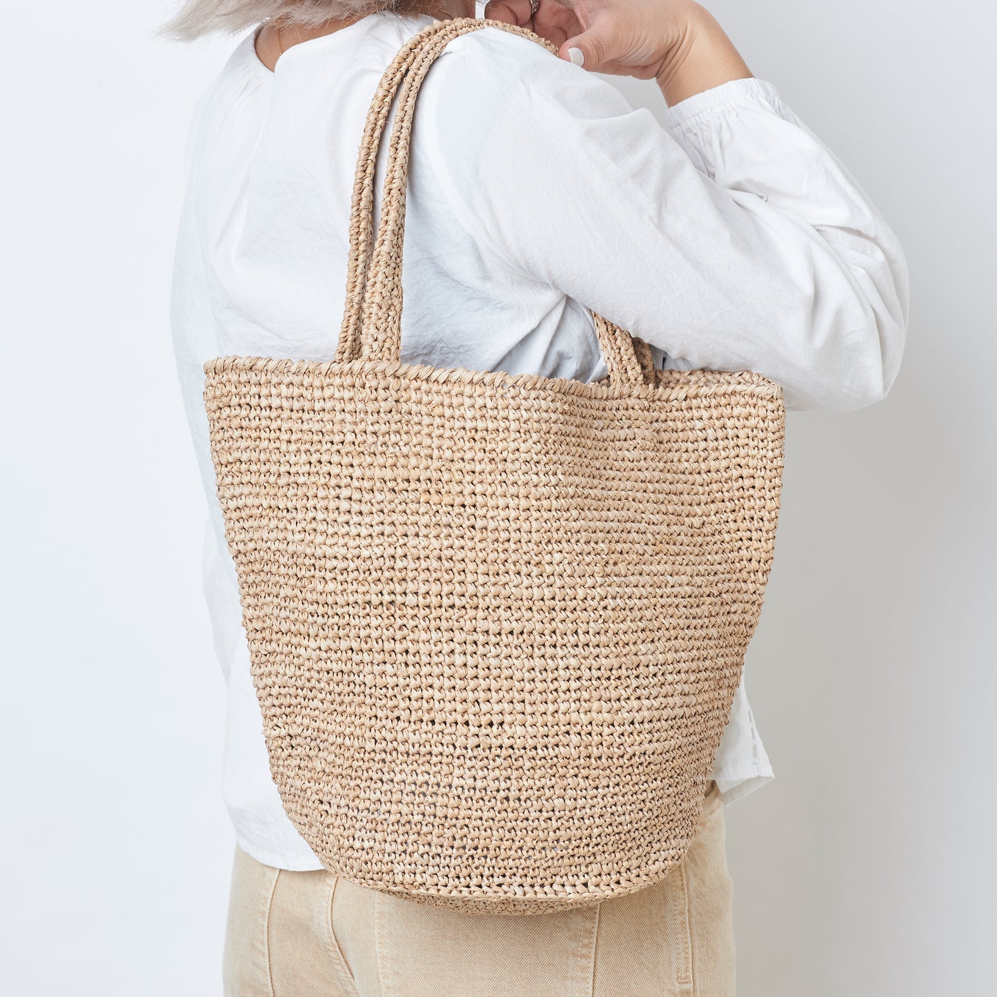 Hand Crochet Raffia Bag - PURAL (Chocolate)