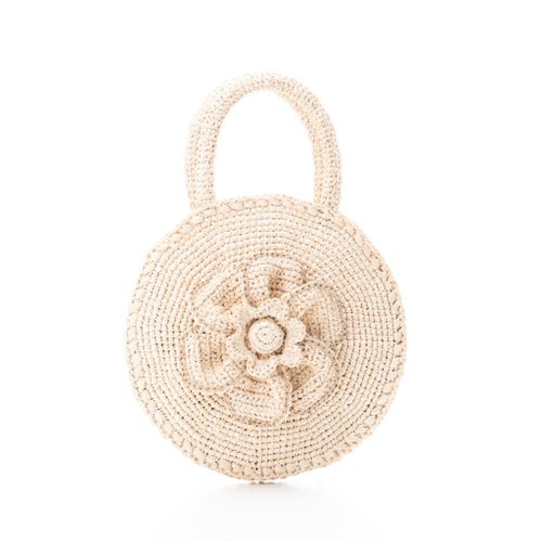 Hand Crochet Raffia Bag - PETALS