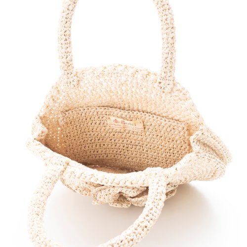 Hand Crochet Raffia Bag - PETALS