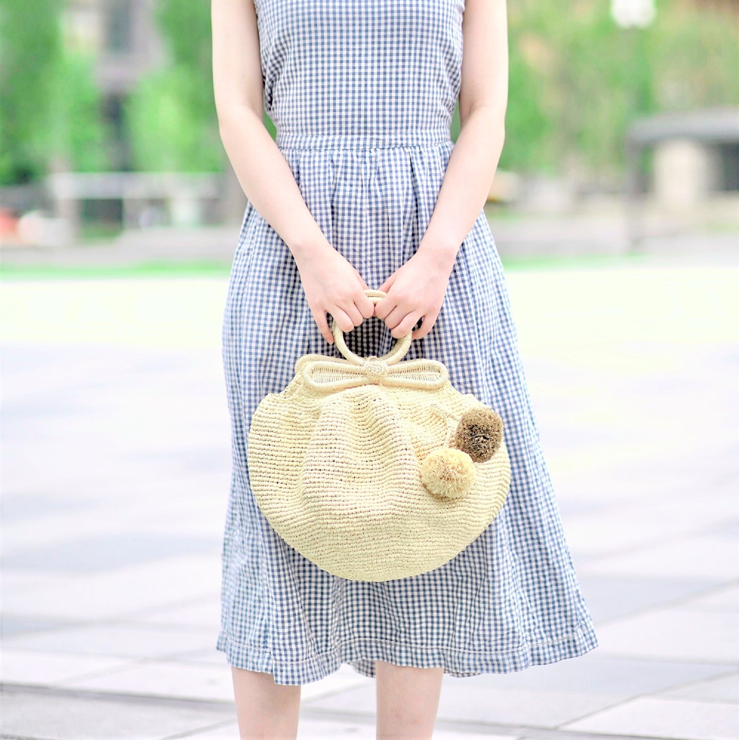 Hand Crochet Raffia Bag - PUFF