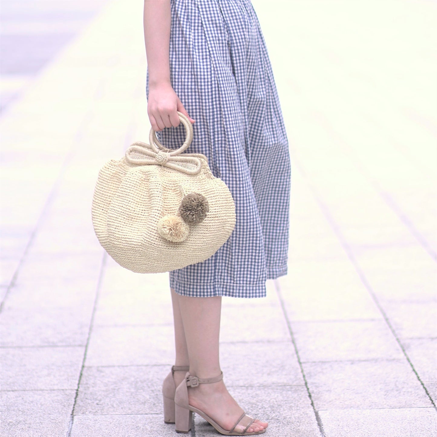 Hand Crochet Raffia Bag - PUFF