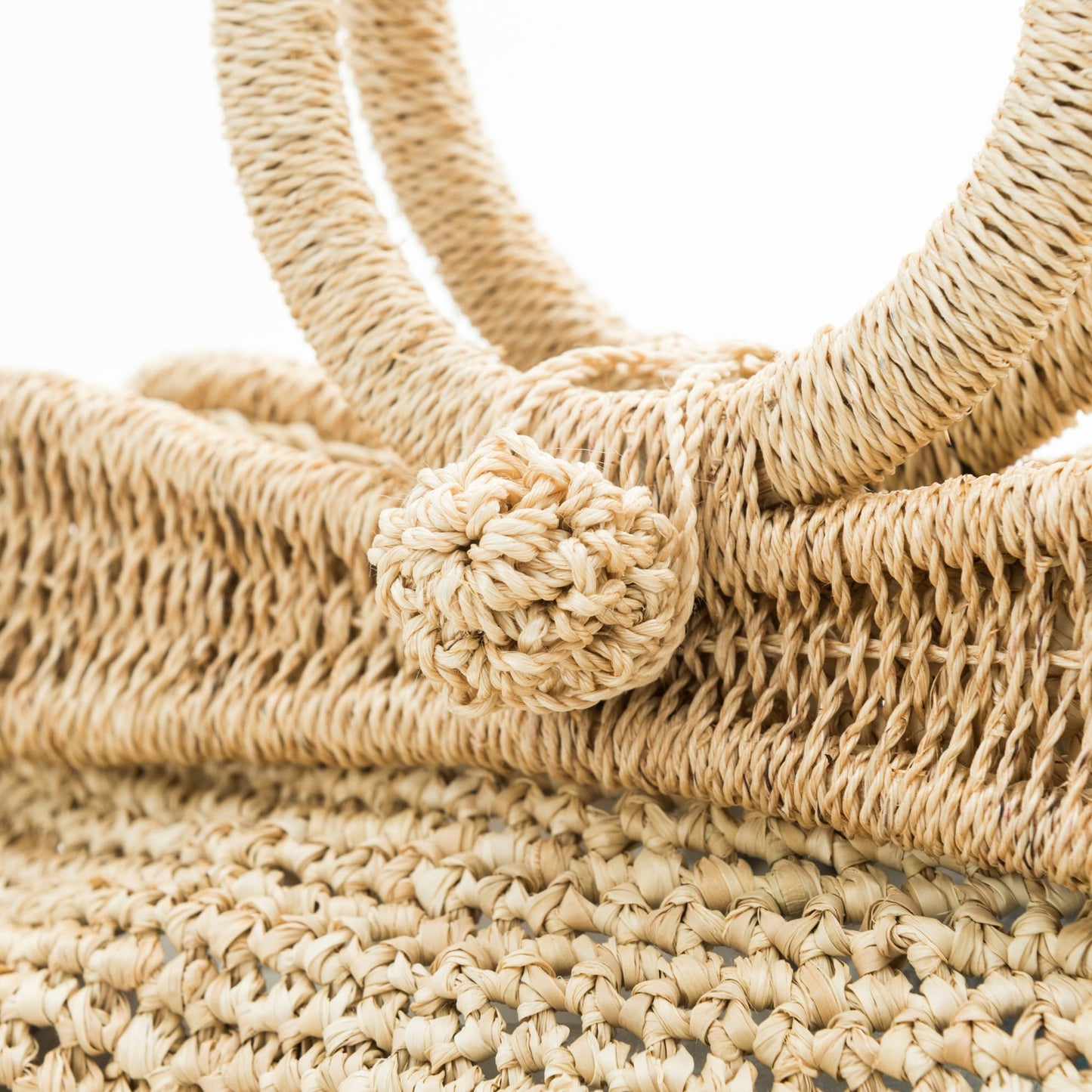 Hand Crochet Raffia Bag - PUFF