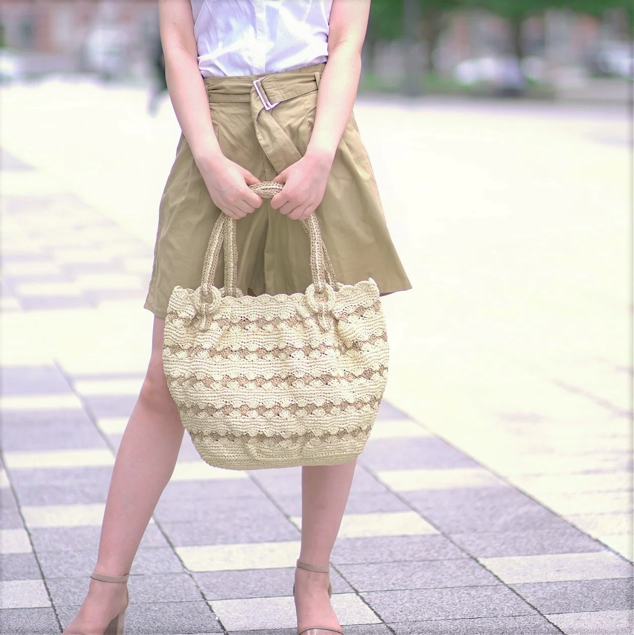 Hand Crochet Raffia Bag - PUMPY