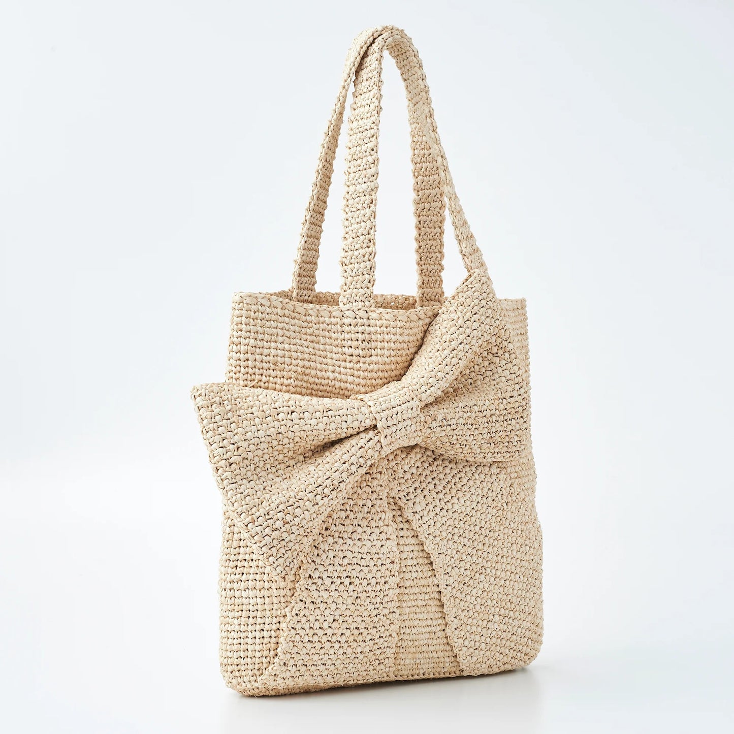 Hand Crochet Raffia Bag - RIBBON