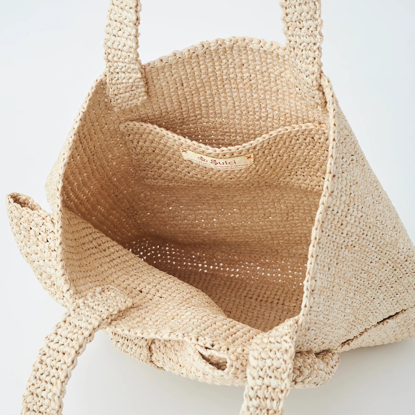 Hand Crochet Raffia Bag - RIBBON