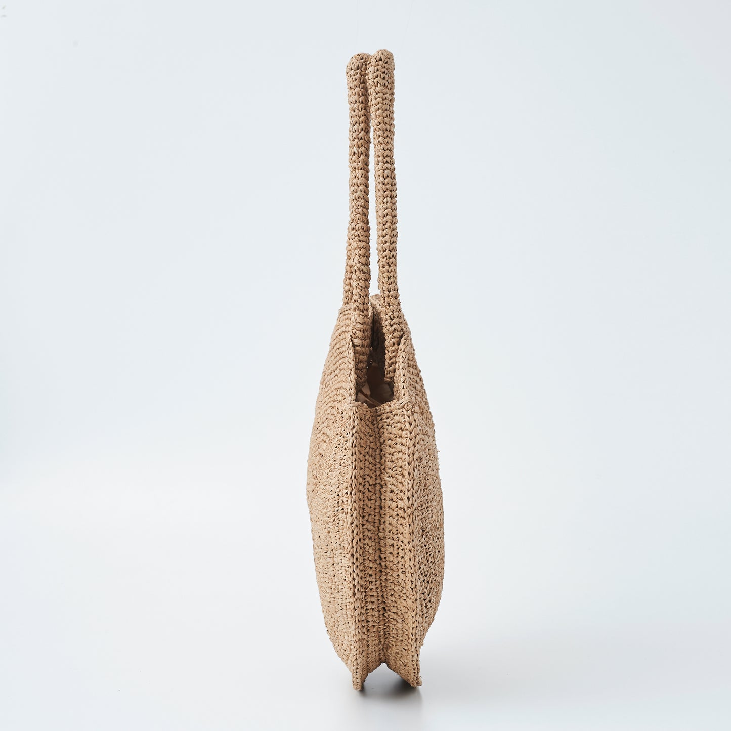 Hand Crochet Raffia Bag - RONDO (Chocolate)