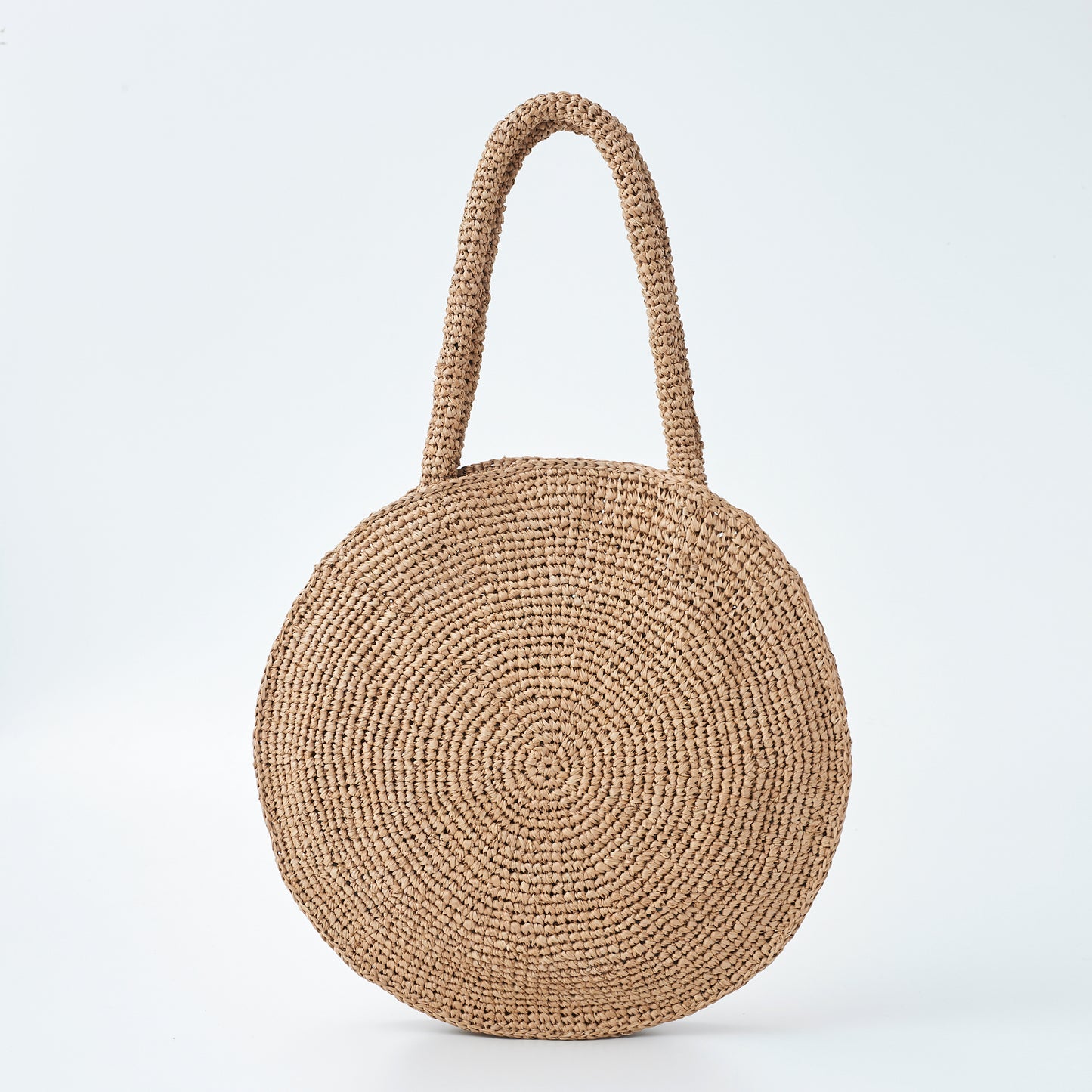 Hand Crochet Raffia Bag - RONDO (Chocolate)
