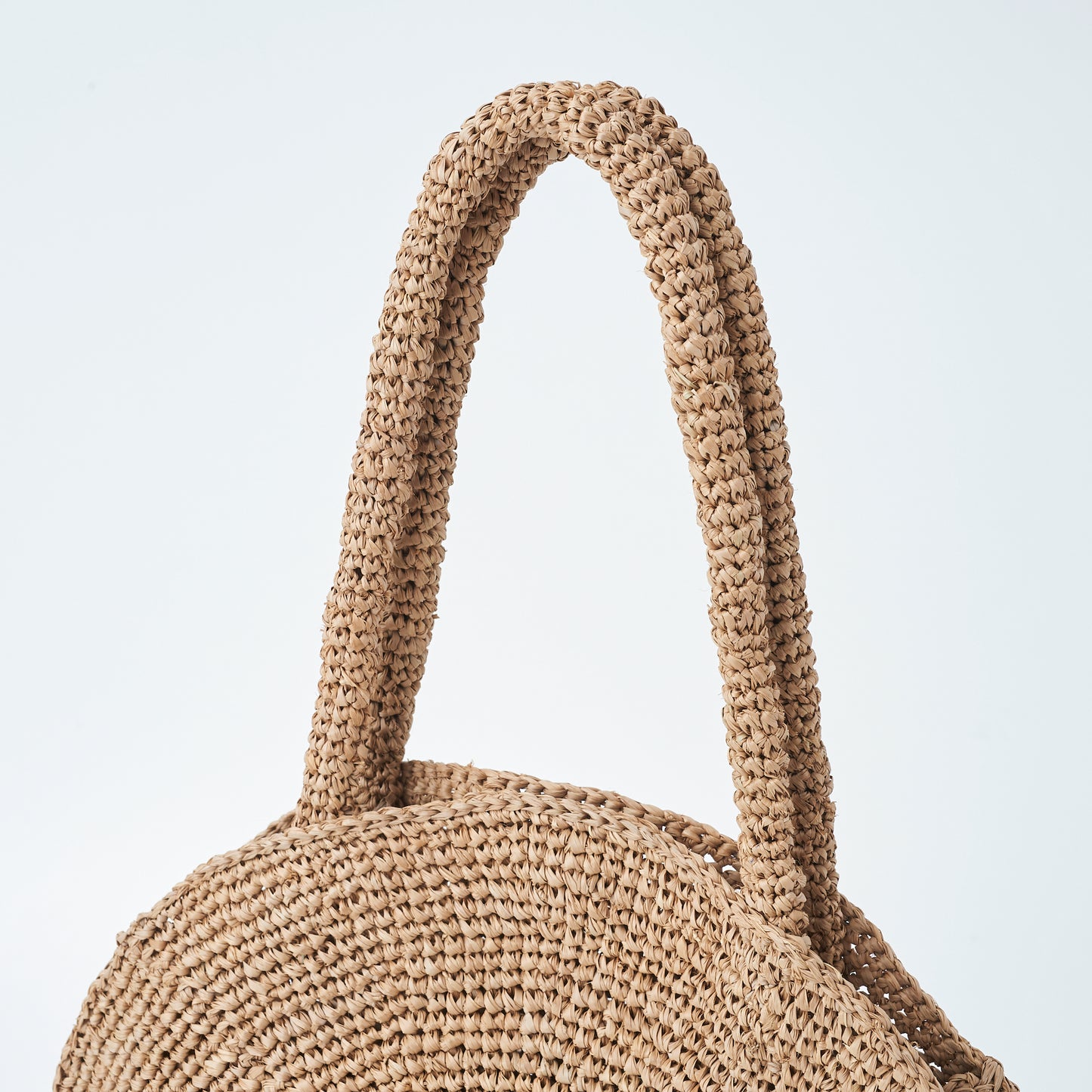 Hand Crochet Raffia Bag - RONDO (Chocolate)
