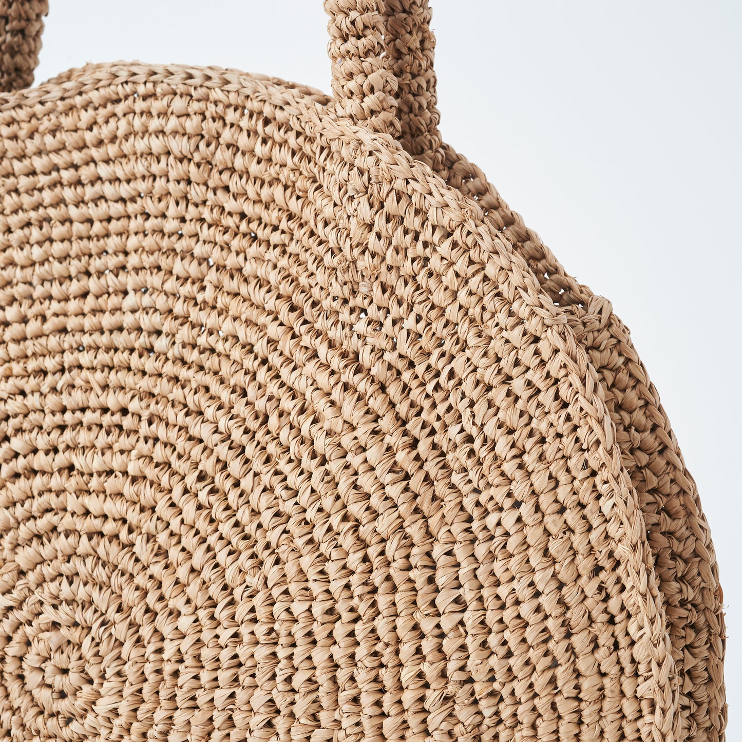 Hand Crochet Raffia Bag - RONDO (Chocolate)