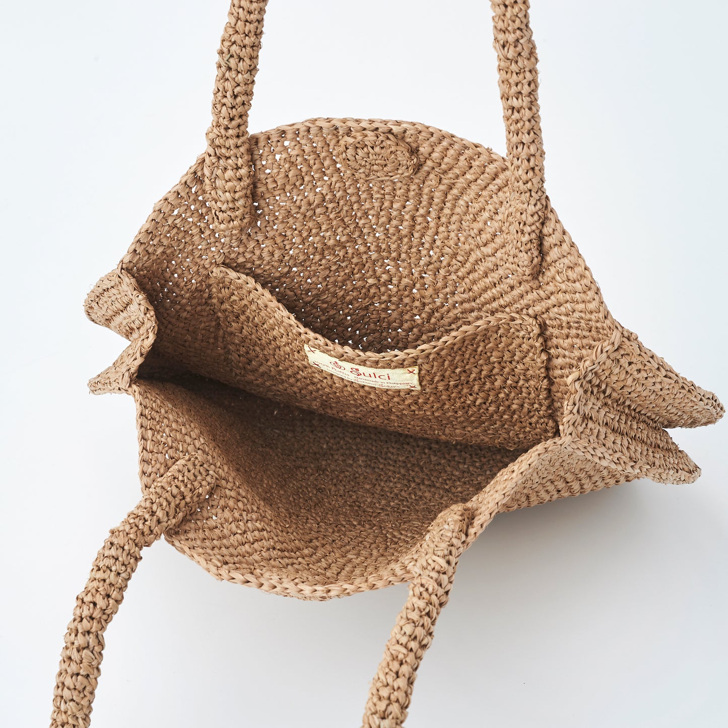 Hand Crochet Raffia Bag - RONDO (Chocolate)