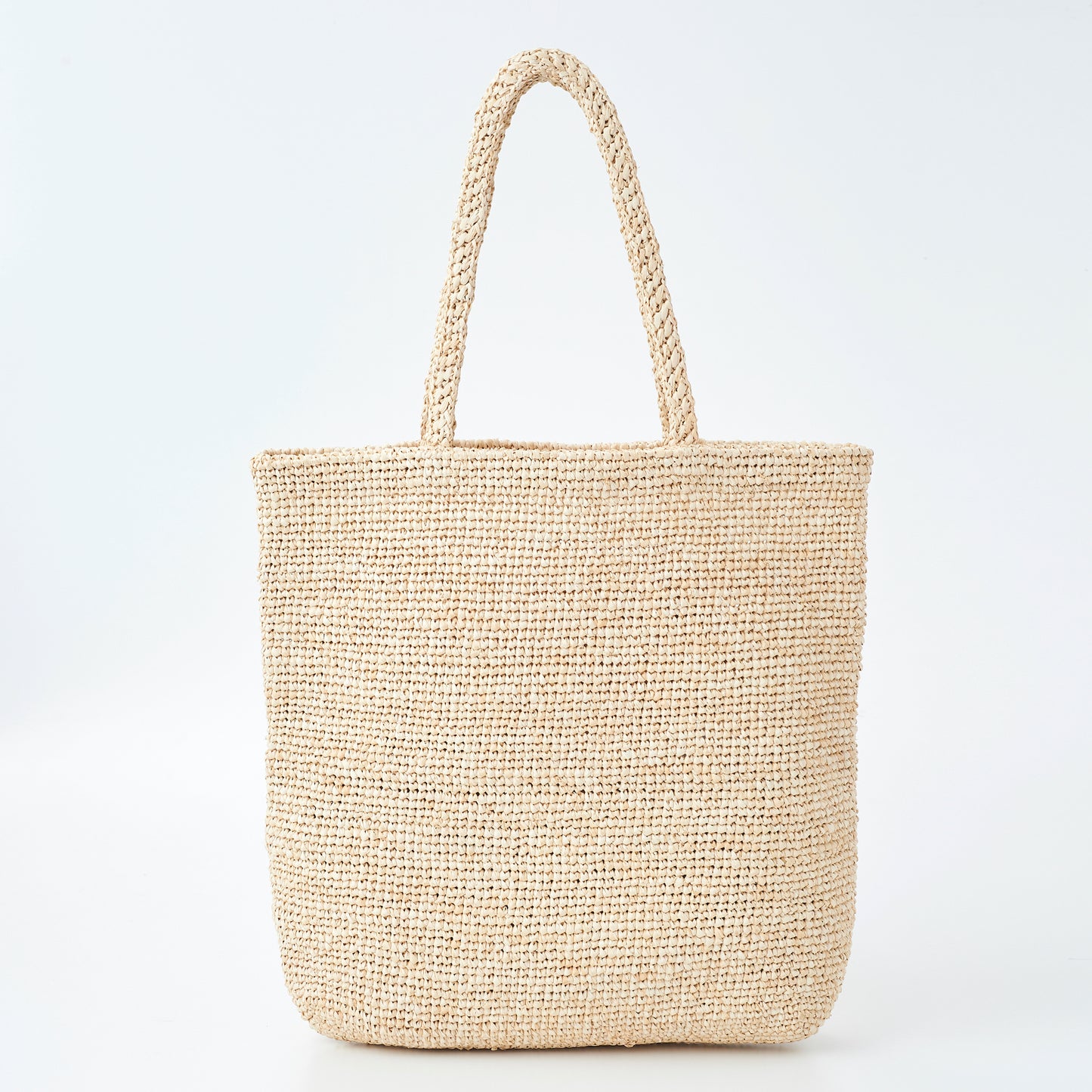 Hand Crochet Raffia Bag - SCHATTY (Beige)