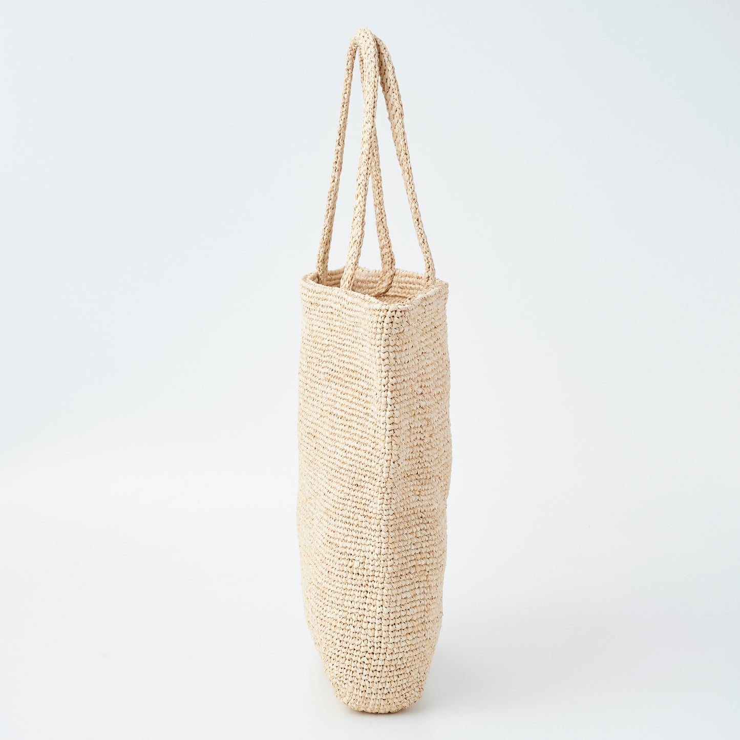 Hand Crochet Raffia Bag - SCHATTY (Beige)