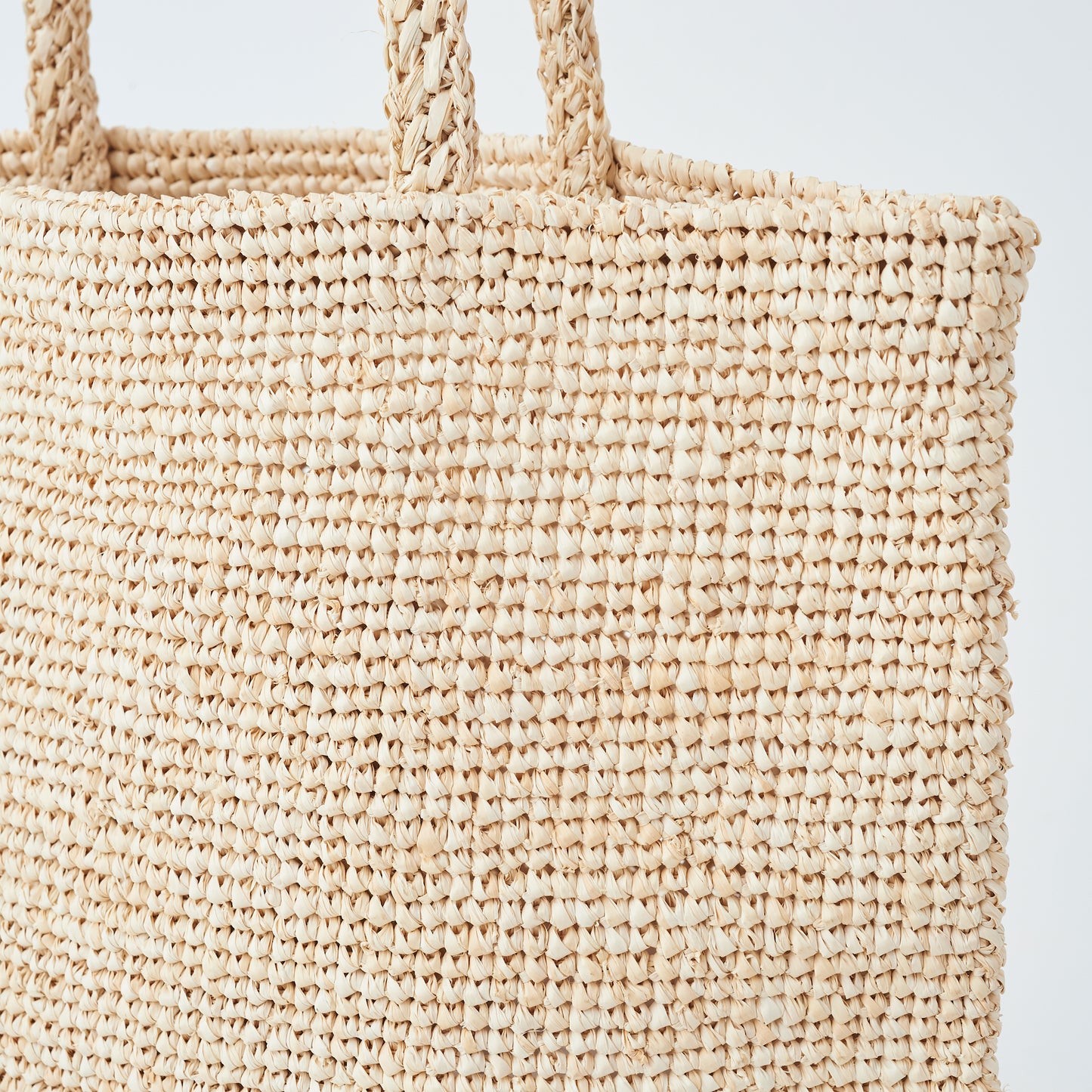 Hand Crochet Raffia Bag - SCHATTY (Beige)