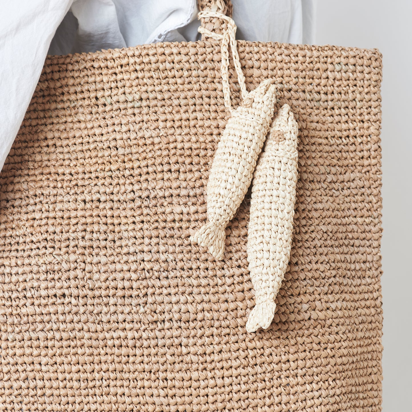 Hand Crochet Raffia Bag - SCHATTY (Chocolate)