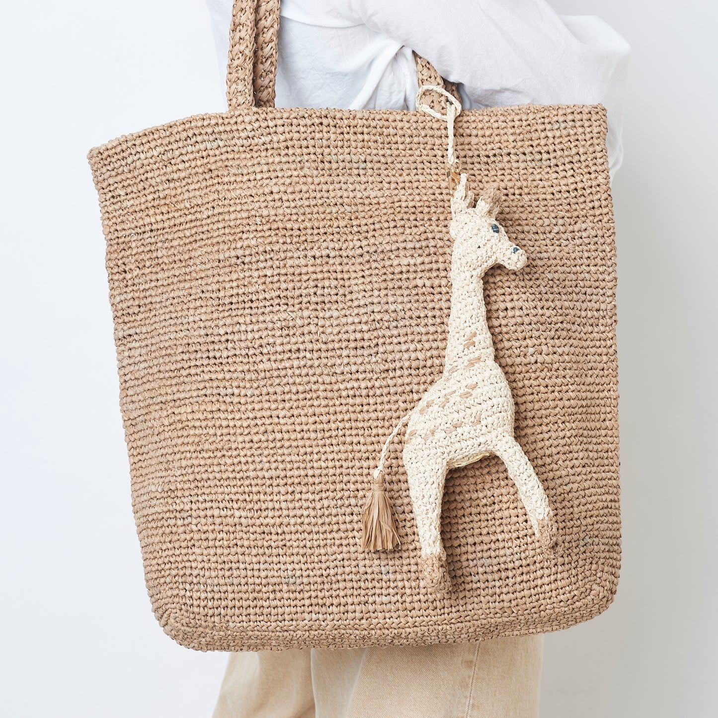 Hand Crochet Raffia Bag - SCHATTY (Chocolate)