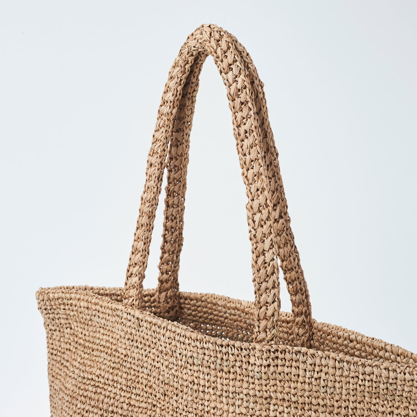 Hand Crochet Raffia Bag - SCHATTY (Chocolate)