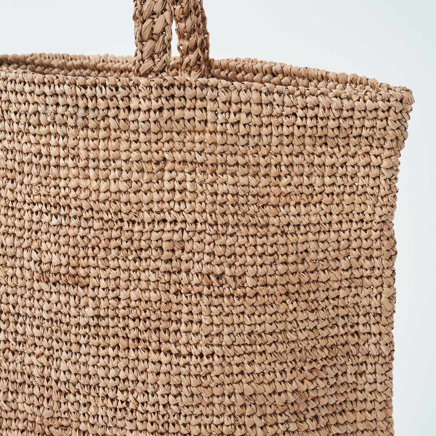 Hand Crochet Raffia Bag - SCHATTY (Chocolate)