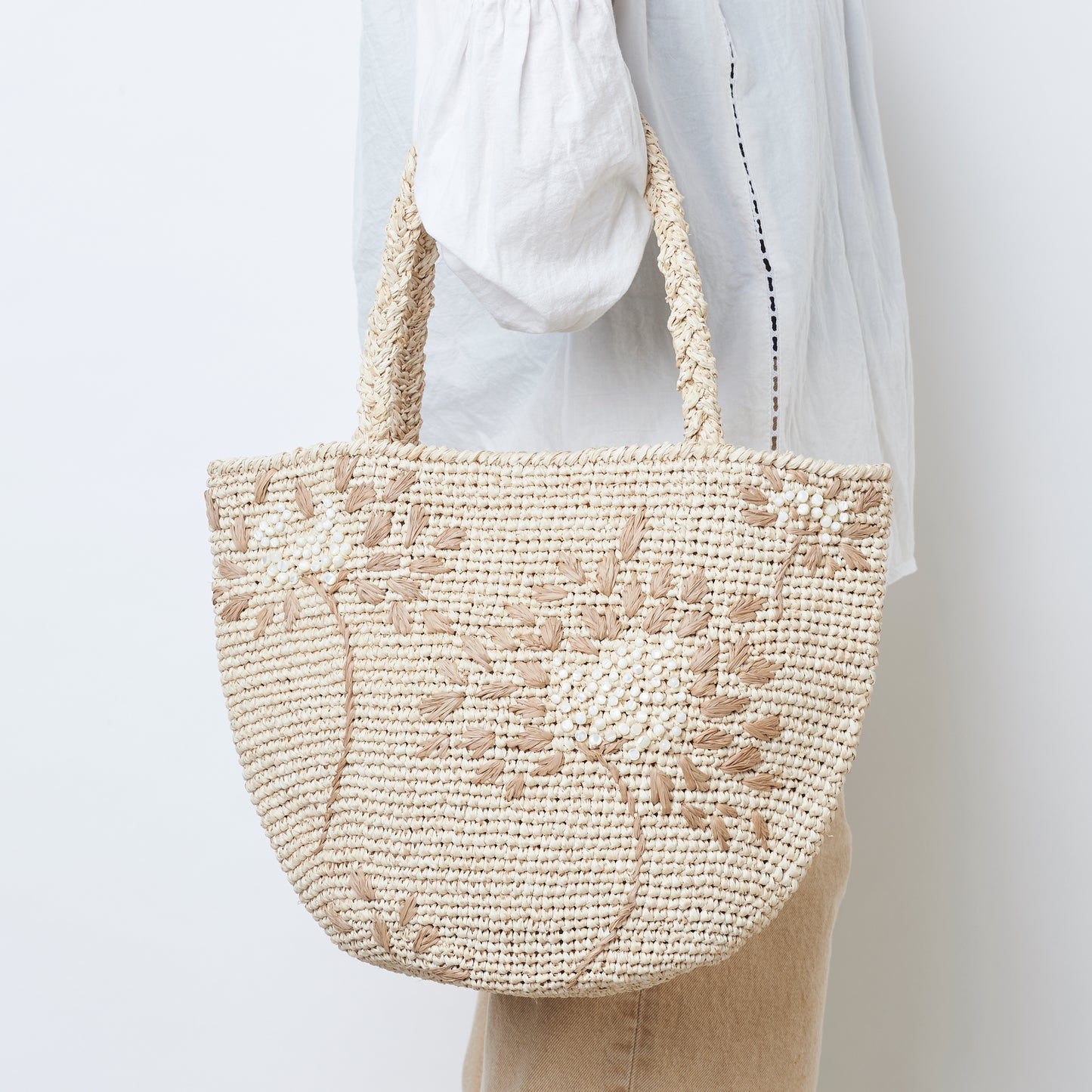 Hand Crochet Raffia Bag - SHIRLEY