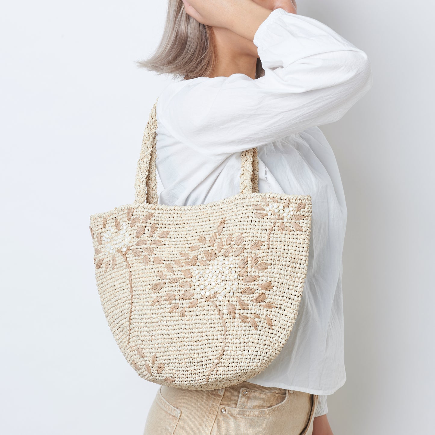 Hand Crochet Raffia Bag - SHIRLEY