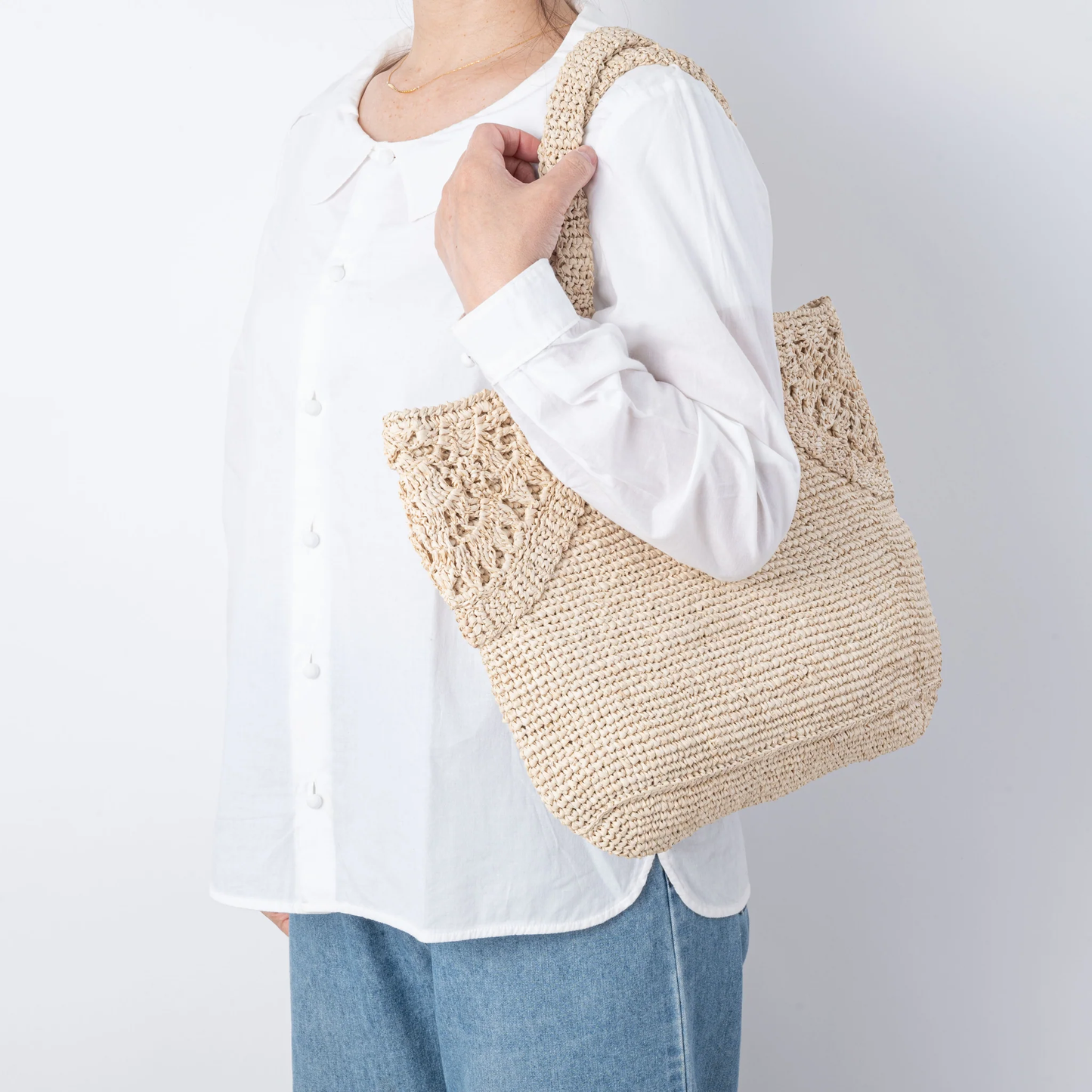 Hand Crochet Raffia Bag - AROUND