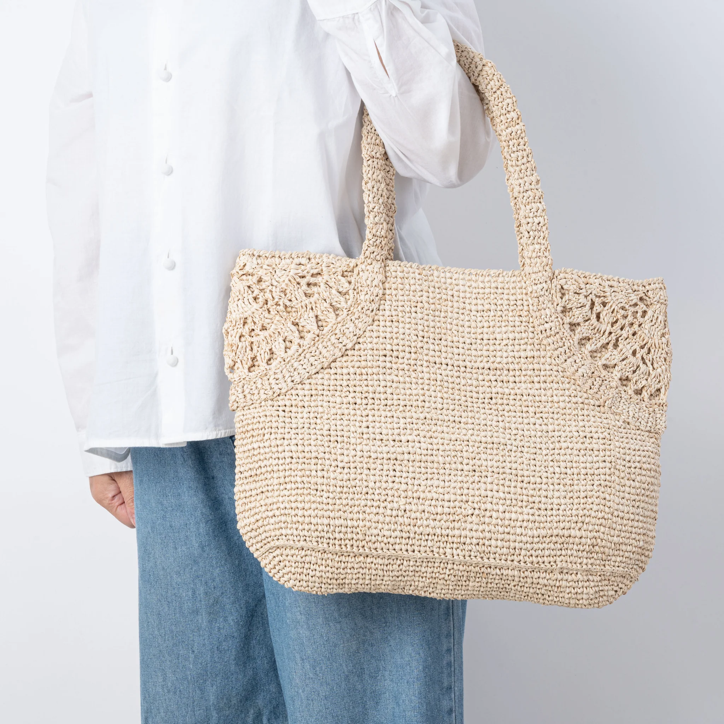 Hand Crochet Raffia Bag - AROUND