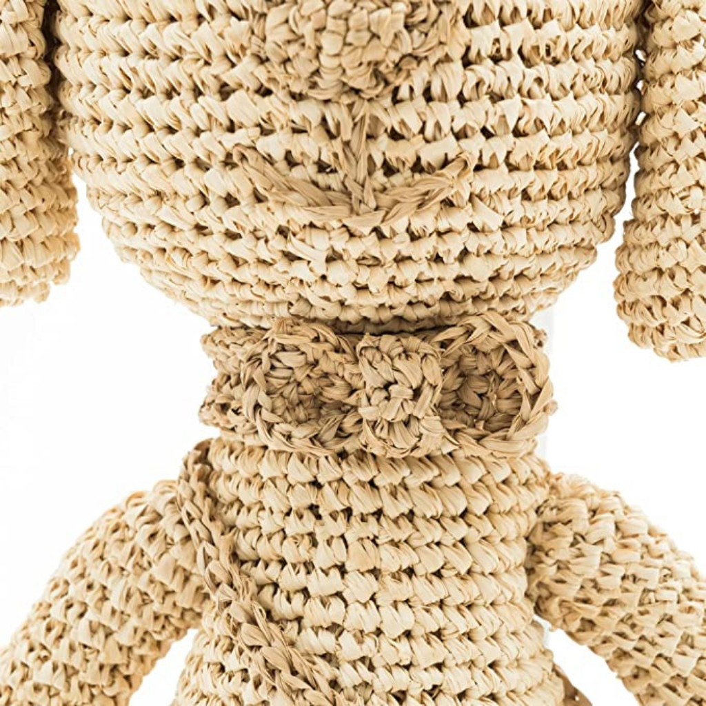 Hand Crochet Raffia Amigurumi - CANIE THE DOG