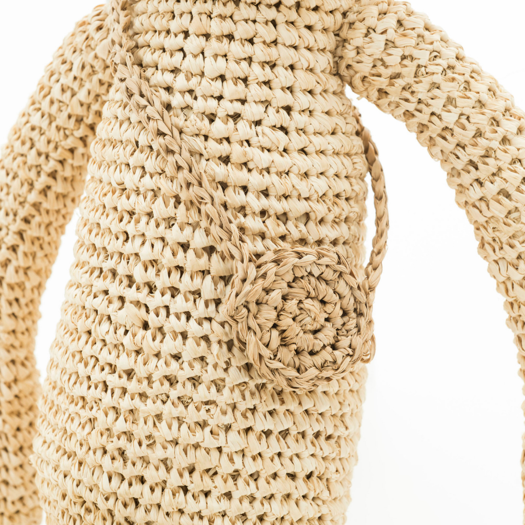 Hand Crochet Raffia Amigurumi - CANIE THE DOG