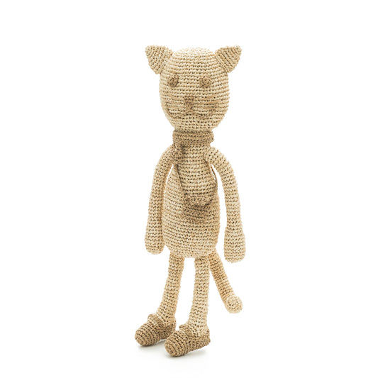 Hand Crochet Raffia Amigurumi - FELINA THE CAT