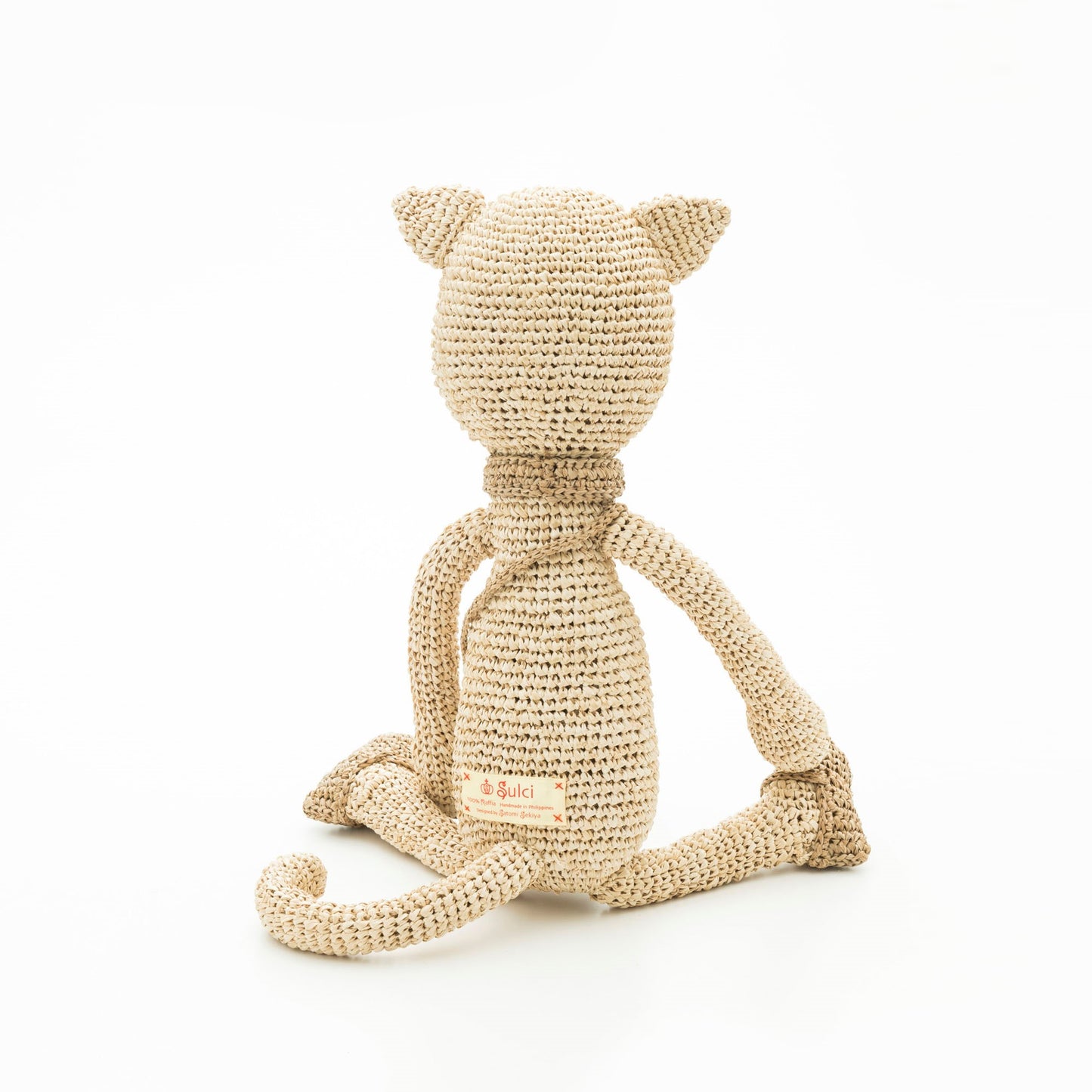 Hand Crochet Raffia Amigurumi - FELINA THE CAT