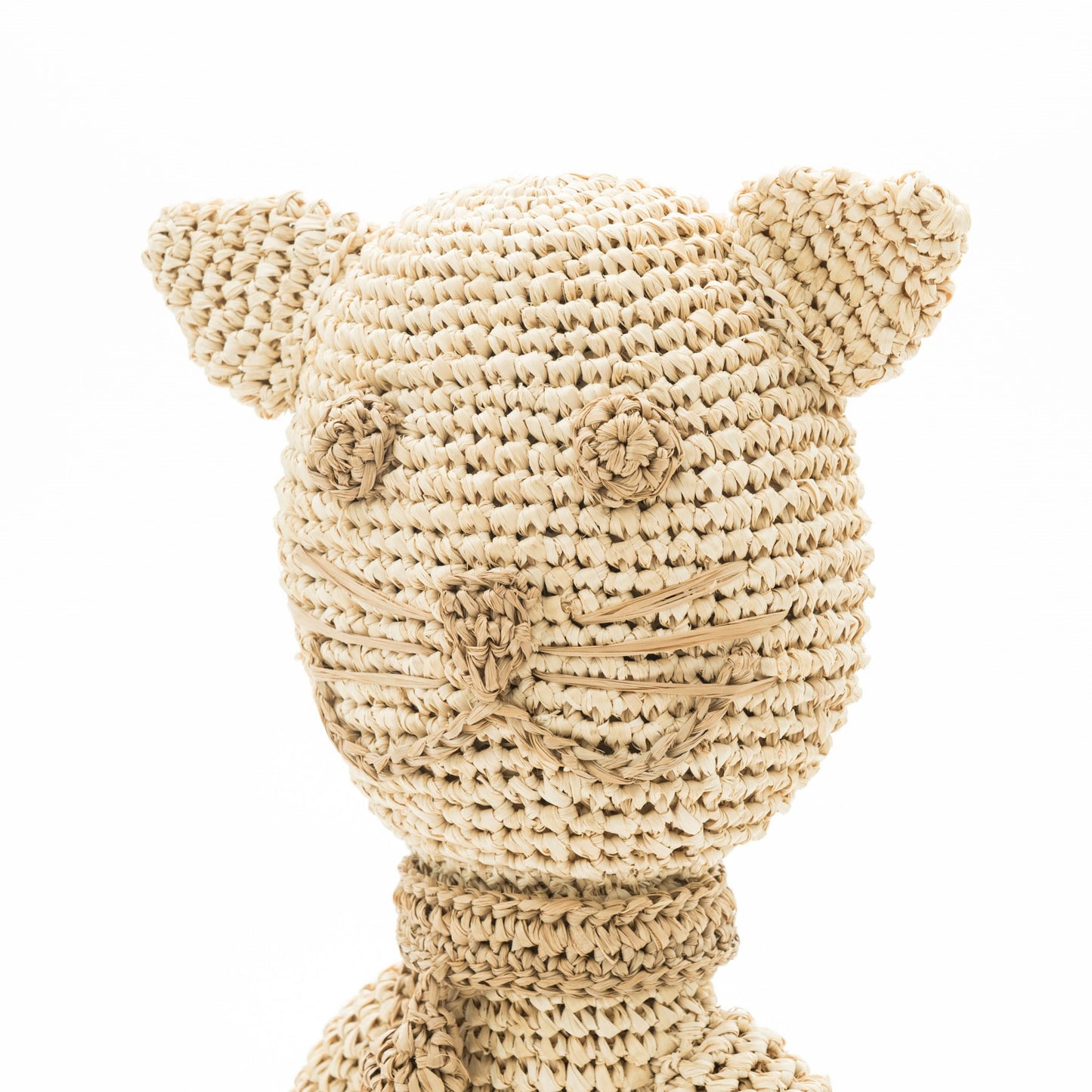 Hand Crochet Raffia Amigurumi - FELINA THE CAT