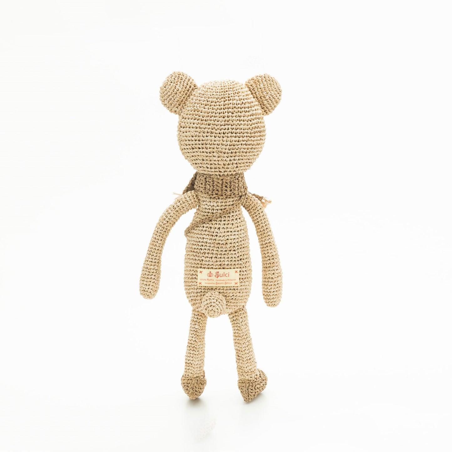 Hand Crochet Raffia Amigurumi - TED THE BEAR