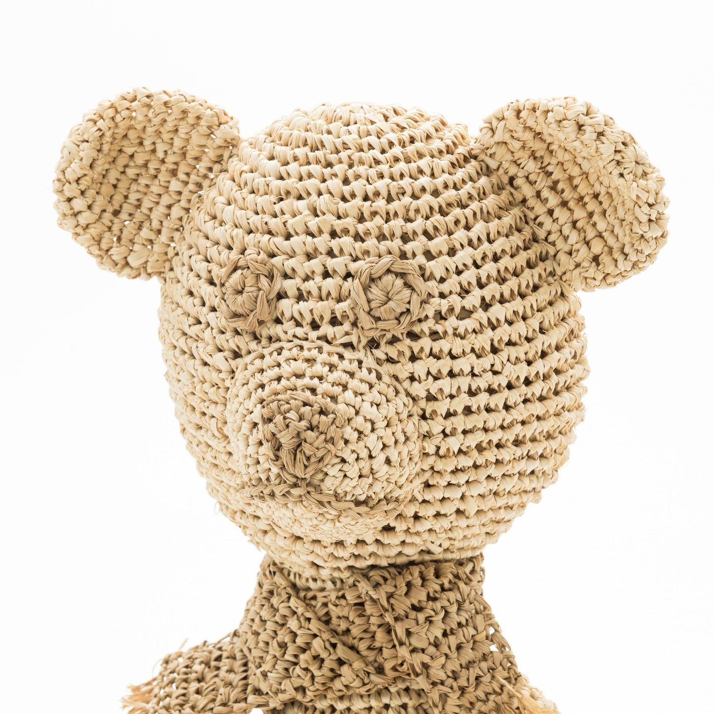 Hand Crochet Raffia Amigurumi - TED THE BEAR