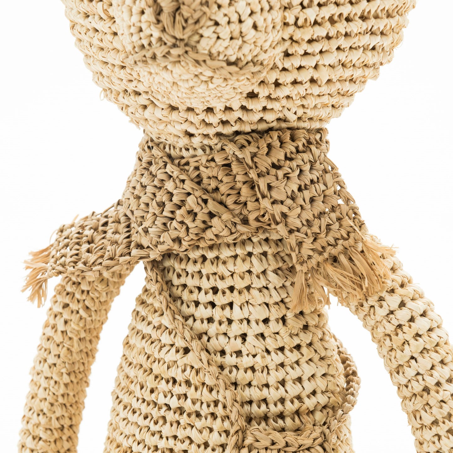 Hand Crochet Raffia Amigurumi - TED THE BEAR