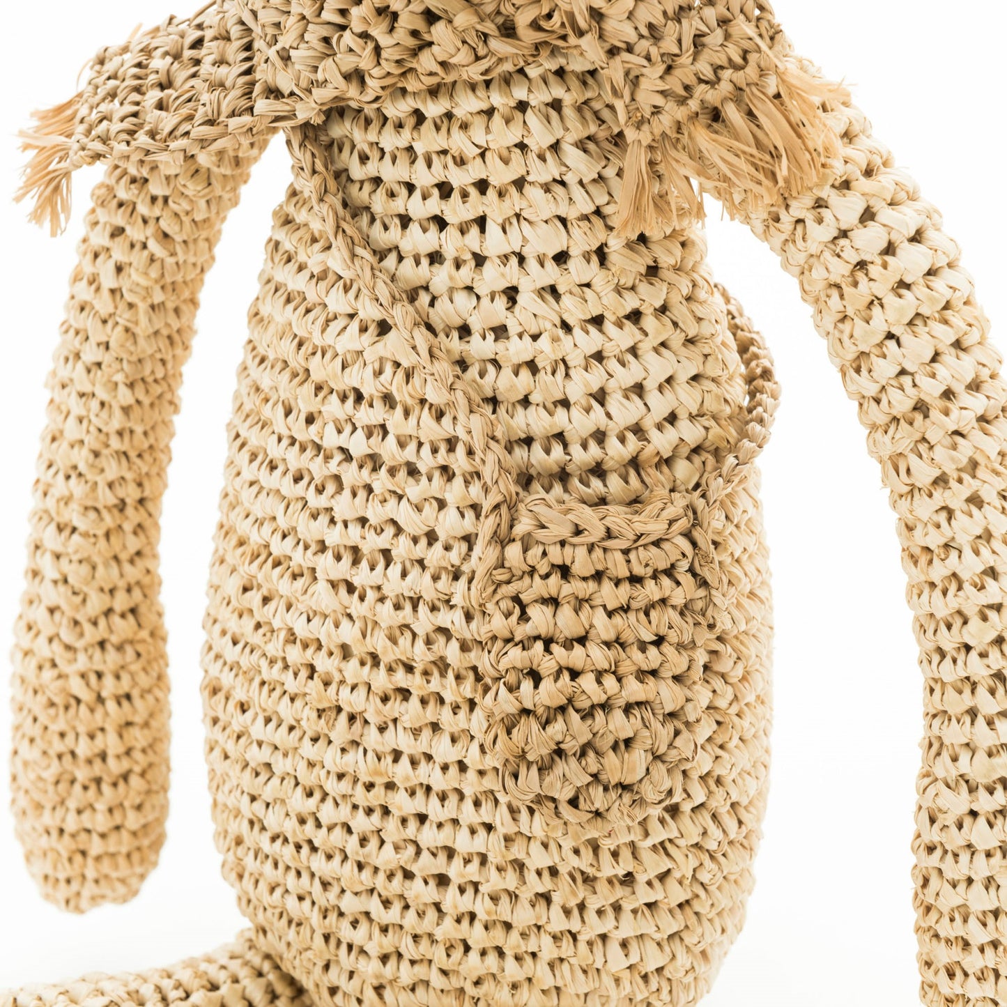Hand Crochet Raffia Amigurumi - TED THE BEAR